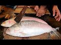 Favourite Big Hilsa (ilish) Fish Cutting Skills Live In Bangladesh Fish Market