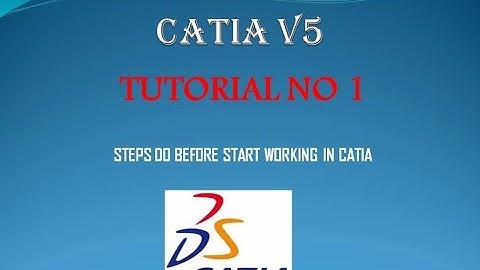 CATIA V5  tutorial 1 unit setting