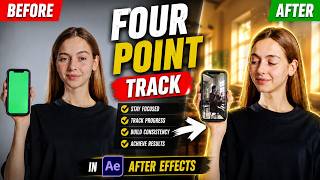 4 Point Track Motion In After Effects | After Effects me Four Point Tracking kaise karte hai |