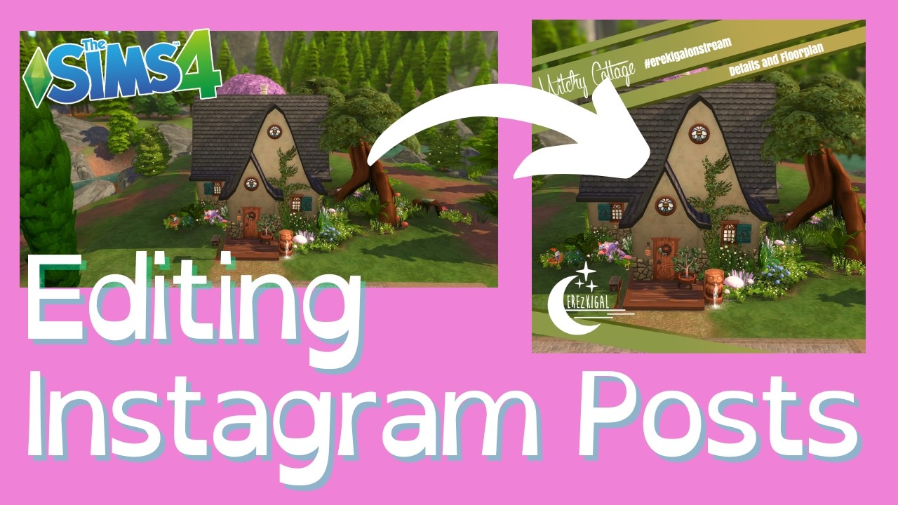 Editing Sims screenshots into Instagram posts! - YouTube