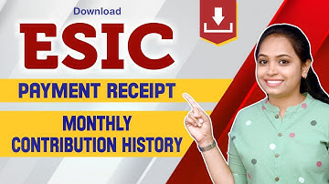 ESIC Challan Receipt Print  Download ESIC Paid ChallanContribution history