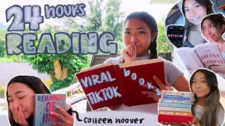reading viral tiktok books for 24 hours