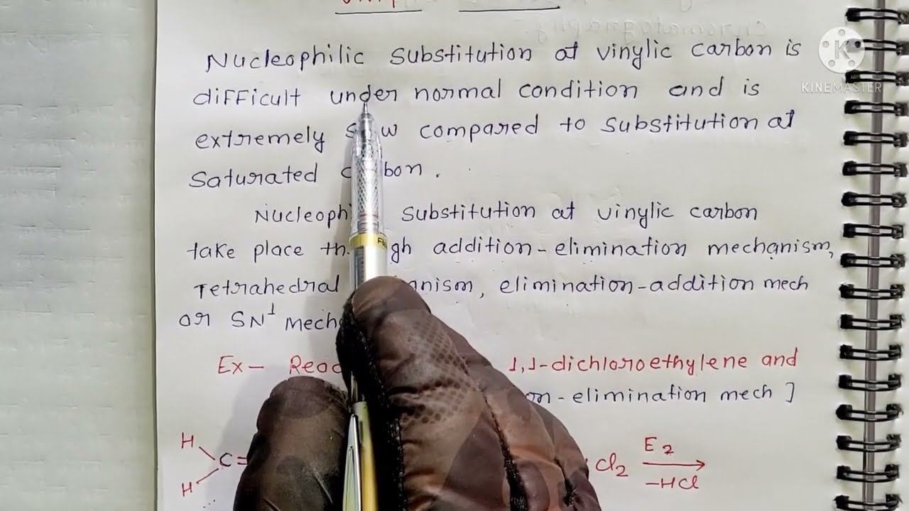 egyptisk lejr pebermynte Nucleophilic Substitution at Vinylic Carbon - YouTube