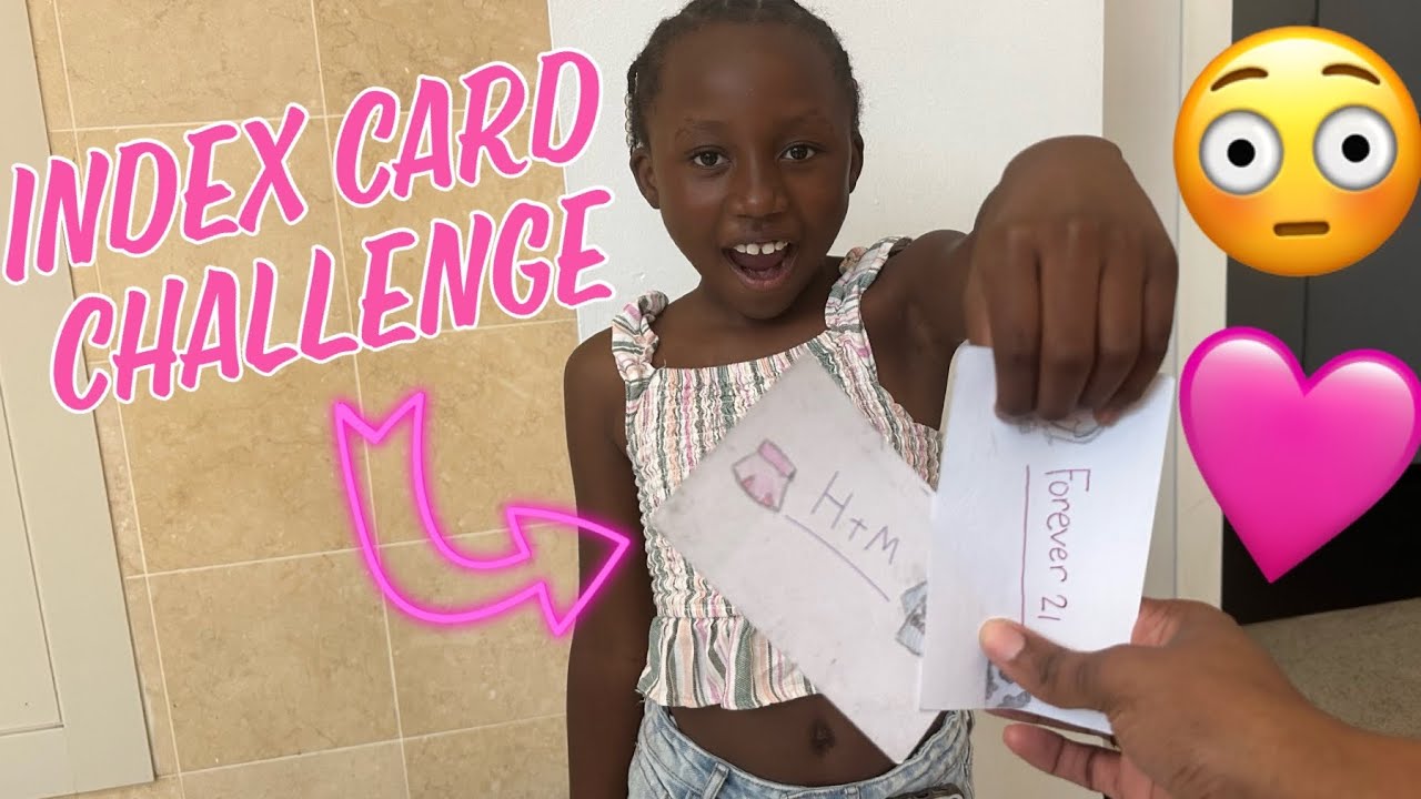 Surprising my Daughter😳 Index Card Challenge! challenges honorroll