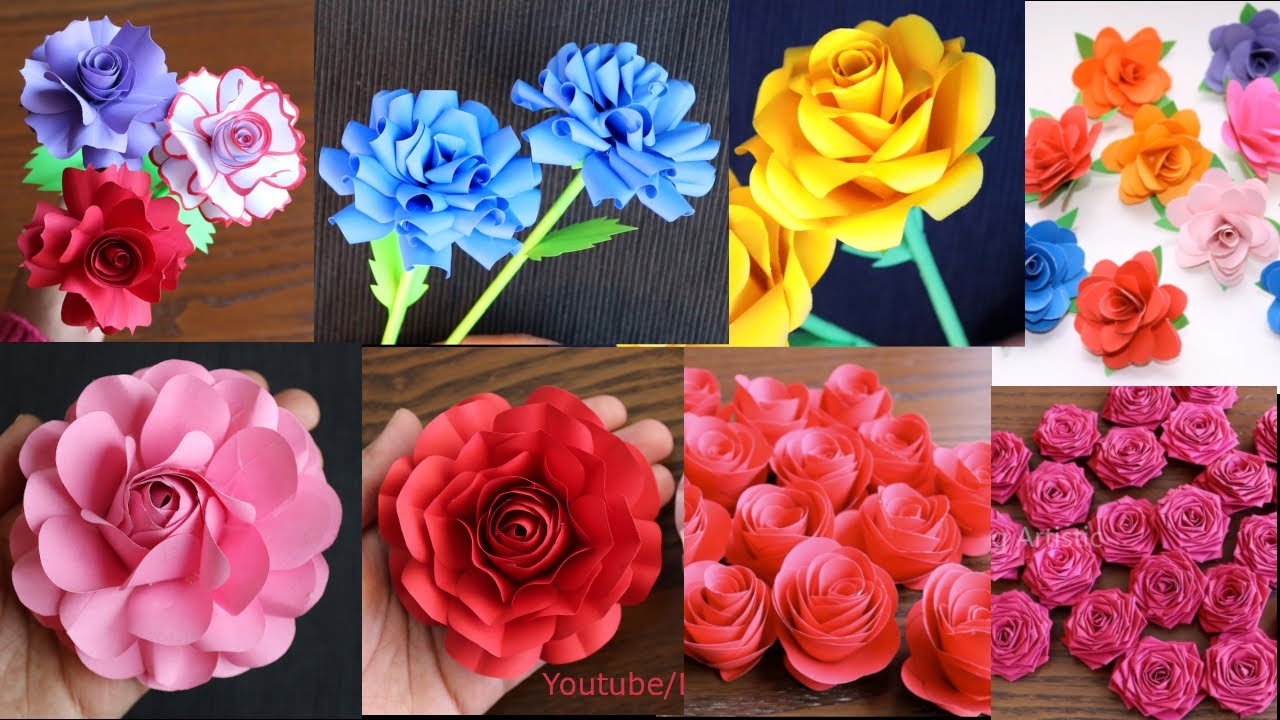 10 Different Types of Paper Rose Flowers    - How To Make ...