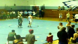 Jordan Faulkner High School Wrestling Scrimmage 1st Match