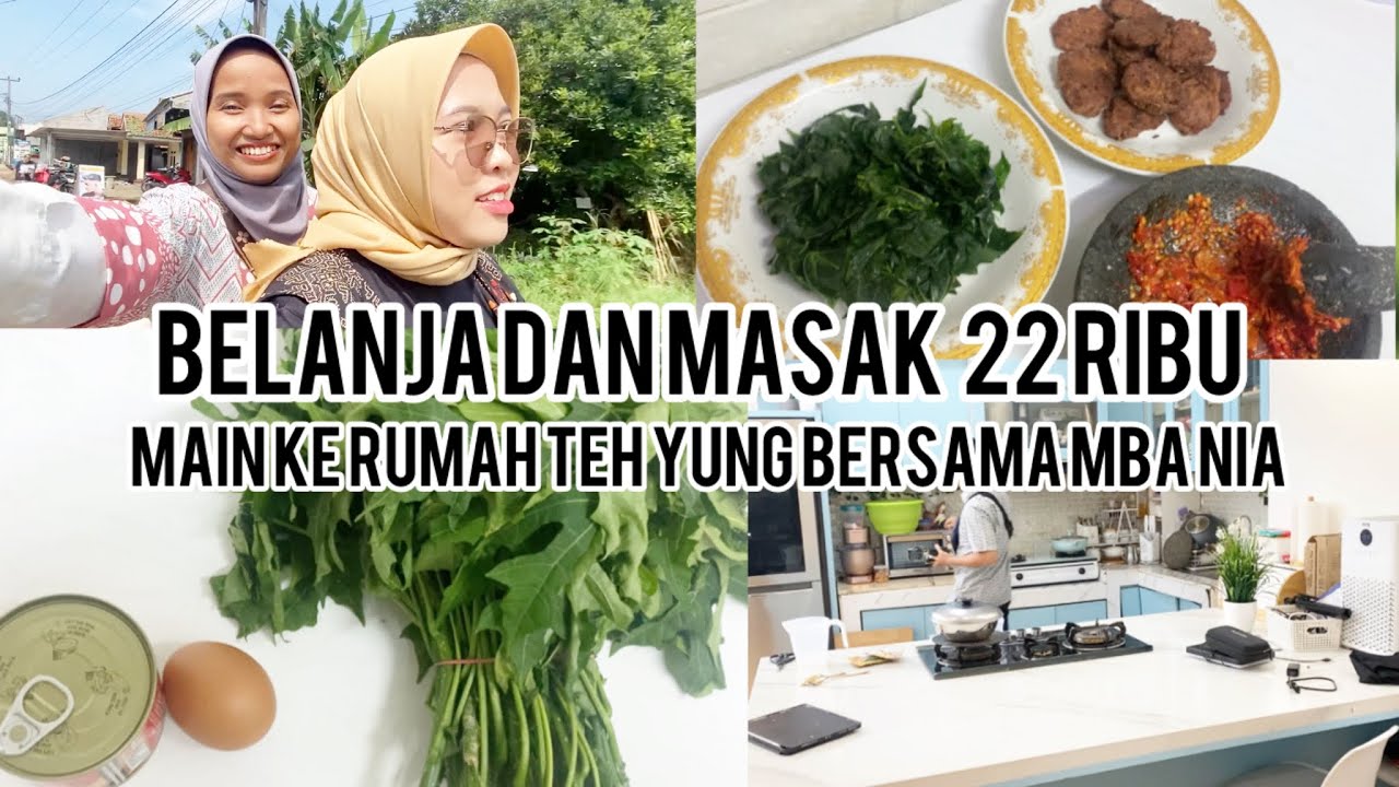 Belanja dan masak 22 ribu  main ke rumah ​⁠​⁠@asahidtehyung  bersama ​⁠​⁠@NiaHermanto