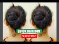 Quick Hair Trick Bun, without any hair ties clip & pins | Easy Hair Bun Tutorial