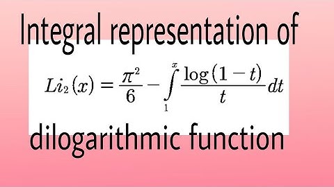 Integral representation of dilogarithm function 4