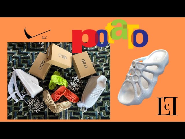 IMRAN POTATO CRAB (YEEZY 450 SLIDES) ON FOOT REVIEW. (W/ NIKE AIR FORCE ONE  BOOK BAG) 