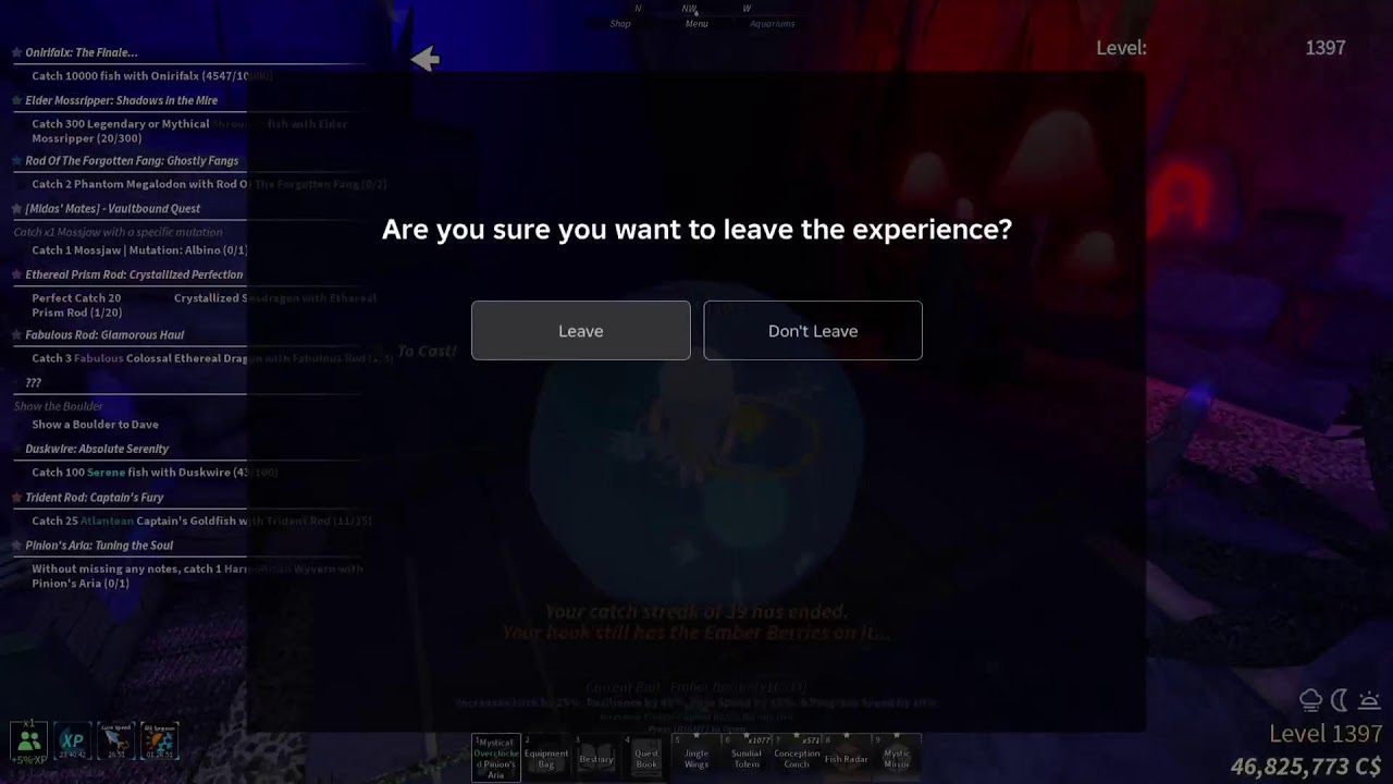 Fisch: Day 69 Grinding for Rare Rods & Compete the Bestiary + Scoria reach & Admin abuse