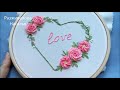 МК. Сердечко с вышивкой. Часть 1. Роза. Новый способ. Heart with embroidery. Part 1. Rose.