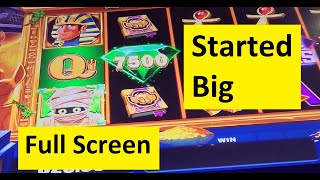 Two Bonuses Each with Full Screen for Super Big Win!! MO Mummy Slot by Aristocrat