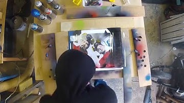 Breaking Bad Stencil Graffiti art, 7 layers time lapse