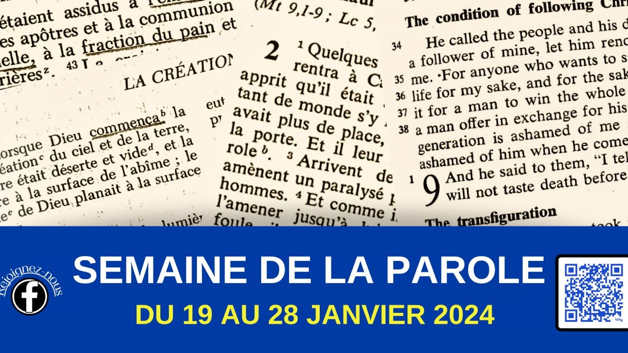 Célébrations de la Semaine de la Parole 2025 YouTube