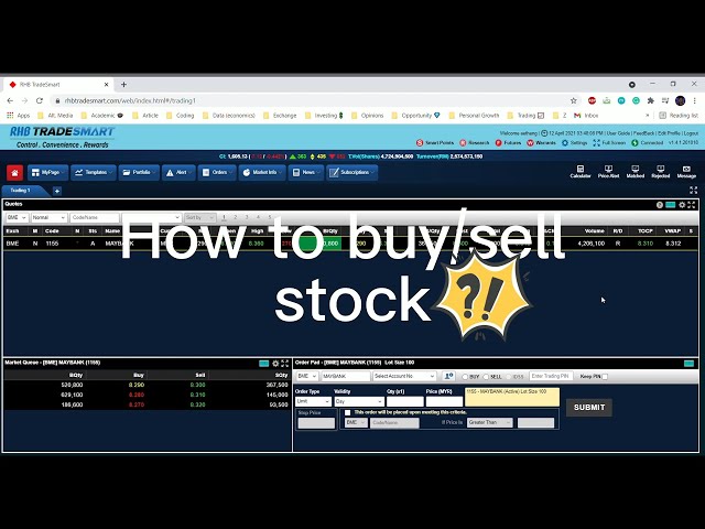 RHB Tradesmart | Stock Trading Platform | Basic Tutorial | Website version class=