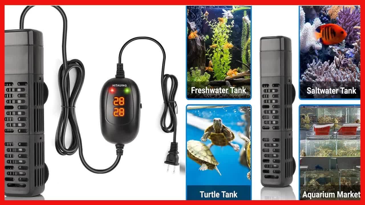 HiTauing Aquarium Heater, 50W/100W/200W/300W/500W Submersible Fish Tank