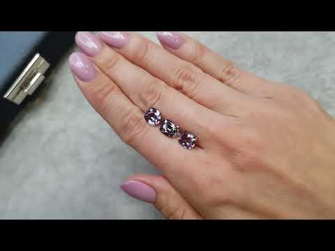 Set of lavender spinel from Burma 5.58 ct Video  № 1