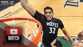 KarlAnthony Towns Full Highlights at Jazz (2016.01.29)  32 Pts, 12 Reb, Career Night!