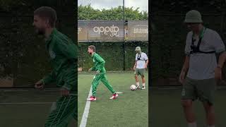 DESAFIO DO TRAVESSÃO!🎯Tulinho no teste de precisão e tava calibrado!💥 #palmeiras#futebol#palestra