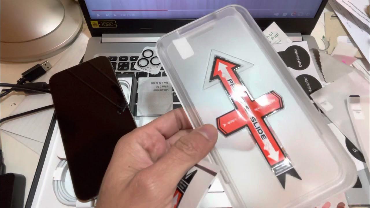 Applying iphone 13 pro max EGV Tempered Glass Screen Protector from Amazon 13.49 YouTube