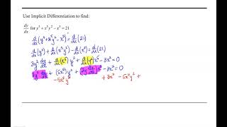 Implicit Differentiation: Polynomial