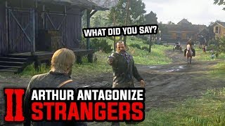 Arthur Antagonize Strangers Compilation (Harassing People in Valentine) - Red Dead Redemption 2