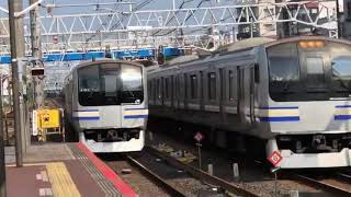 総武快速線 E217系 通勤快速 津田沼駅通過