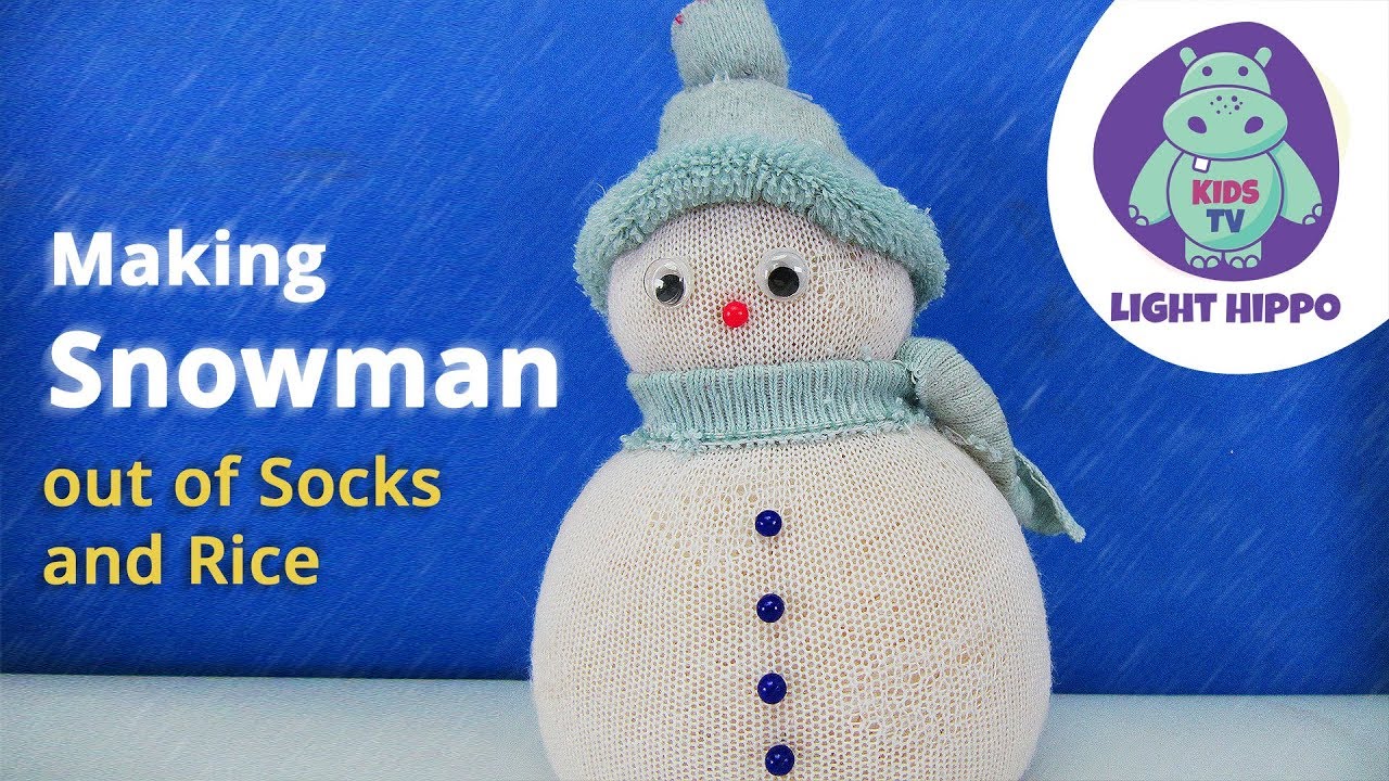 Making Snowman out of Socks and Rice DIY Christmas Crafts 4 YouTube