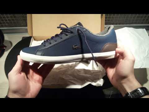 lacoste lerond black leather