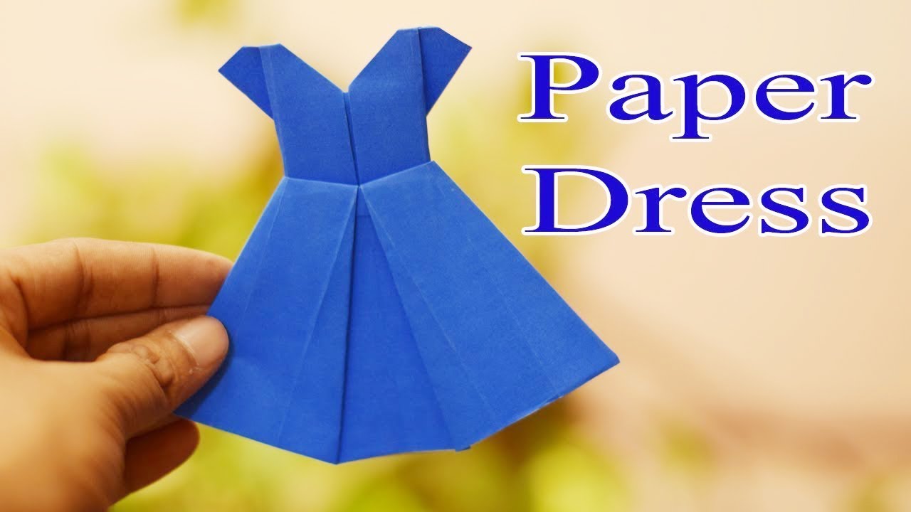 Origami dress: How to make paper origami dresses - Origami wedding ...
