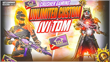1V1 STREAK MATCH | 1V1 TDM | CUSTOM ROOM | BGMI LIVE | CRUSHER GAMING  LIVE #tdm1v1live #tdm #bgmi
