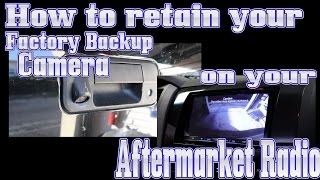 In this video we show you how to keep your factory backup camera when
adding a new aftermarket radio. can get the 12 6 volt adapter here
http://amzn.t...