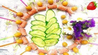 Канапе с салями и сливочным сыром Канапе с салями и сливочным сыром