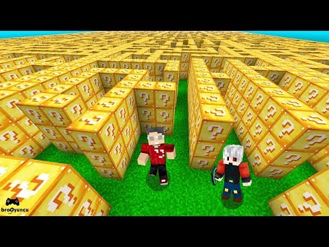 MİNECRAFT YENİ LABİRENT ŞANS BLOKLARI YARIŞI