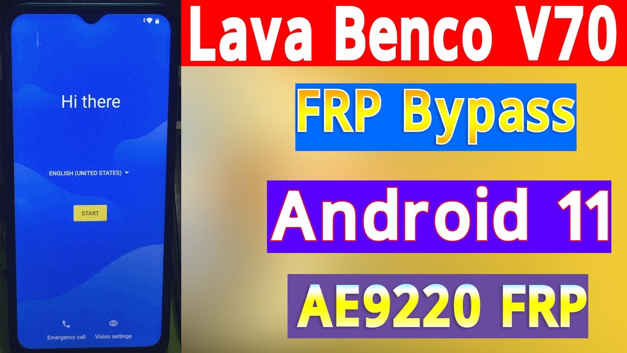 Lava Benco V70 FRP Bypass Android 11 AE9220 FRP Google Account Unlock ...