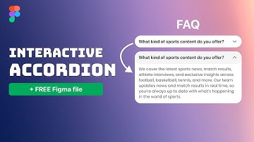 Hoe je een volledig interactieve accordeon maakt in Figma | FAQ-sectie | Figma-tutorial voor begi...