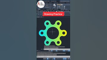 Autocad 2d drawing Practice | Autocad mechanical | #shorts #autocad #abcadworld
