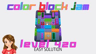 Color Block Jam Level 420 Solution Walkthrough