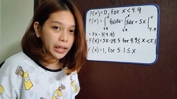 Engineering Data Analysis | CUMULATIVE DISTRIBUTION FUNCTION FOR CONTINUOUS RANDOM VARIABLES