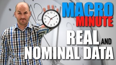 Macro Minute -- Real and Nominal Data