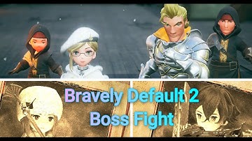 Bravely Default 2 White mage and Vanguard fight