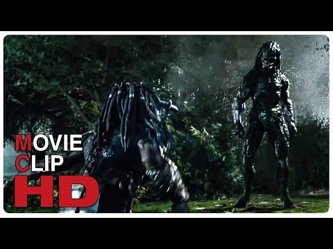 Mega Predator vs Predator - Fight Scene | PREDATOR (2018) Movie CLIP HD