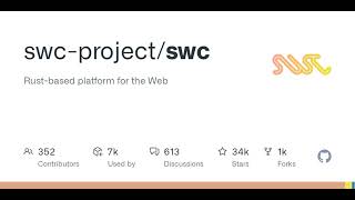 GitHub - swc-project/swc: Rust-based platform for the Web
