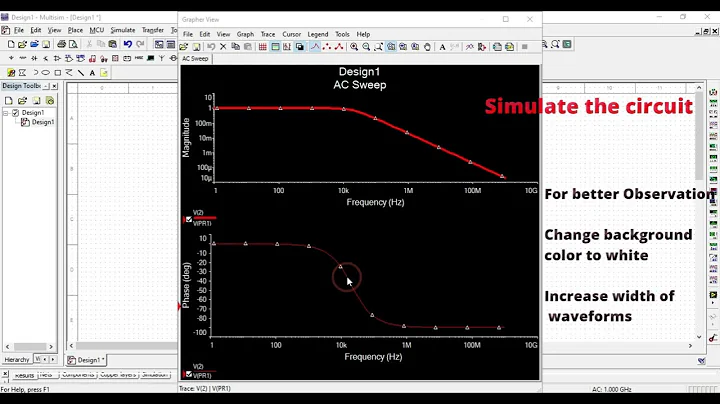 Passive Low Pass Filter || RC Lowpass Filter  || Multisim || Simulate Electronics