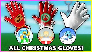 How to get ALL 3 CHRISTMAS GLOVES   BADGES in SLAP BATTLES!