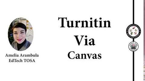 Turnitin Via Canvas Video Training