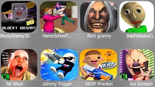 Blocky Granny 3D,Horror School,Rich Granny,Baldi's Basics Classic,Mr Meat,Johnny Trigger,NERF Pranks screenshot 4