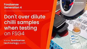 when testing mild chilli sauces do a 1 in 10 dilution