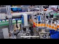 Bottle vertical double sides bottle front back 2 sides label labeling machine